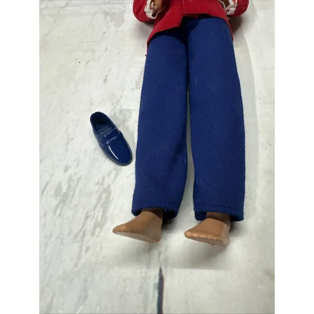 Vintage 1968 Mattel Ken Doll Taiwan Brown Hair Blue Eyes Red Jacket Outfit